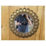 Round Gold Frame Mirror - 18'