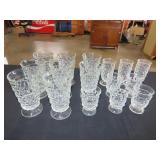 16pc Indiana Colony Whitehall Cubist Glasses