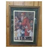 Framed Santa's Visit Print - 24'x34'