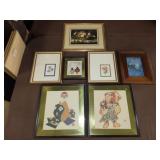 Lot of Asian Style & Other Wall Art