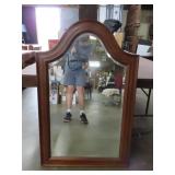 Wood Framed Beveled Glass Wall Mirror - 30'x48'