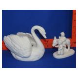 Goebel Swan Planter & Nativity Figurine