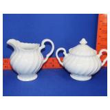 Johnson Bros Snowhite Regency Cream & Sugar