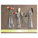 4 Vintage Hand Mixers