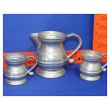 3pc Pewter Set