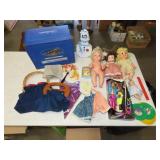 Table Lot of Dolls & Misc