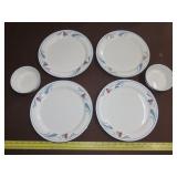 6 Piece Lenox Chinastone Poppie on Blue