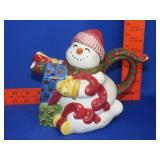 Fitz & Floyd Snowman Tea Pot