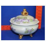 Hand Painted Porcelain Covered Bowl