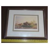Framed 'Cows in the Water Meadow' Print - 18'x14'