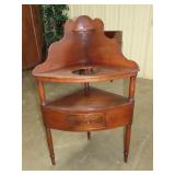 1800s Federal Mahogany Corner Wash Stand