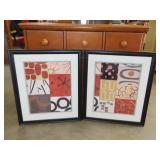 Pair of Framed Wall Art - 24'x28'