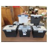 Lot of Plastic File Boxes