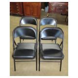 Set of 4 Folding Metal Padded Bottom Chairs