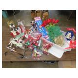 Lot of Christmas Decor - Tub w/ Lid