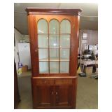 Early A. C. Blair Two Piece Corner Cabinet