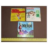 3 Vintage Kid's Records