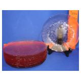 12 Arcoroc France Rosa Pink Plates - 7'