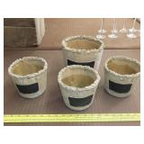 4 Pottery Style Planters