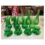 Lot of Green Glassware
