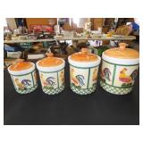 4pc Rooster Canister Set