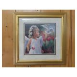 Framed Flower Girl w/ Dove Print - 18'x18'