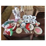 Lot of Christmas Decor - Tub w/ Lid
