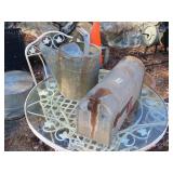 Mailbox & Galvanized Watering Can