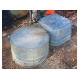 Square & Round Galvanized Tubs - 20"