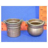 Two Small Brass Pots