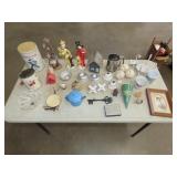 Table Lot w/ Figurines, Miniatures & Household