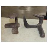 2 Shoe Cobbler's Anvils