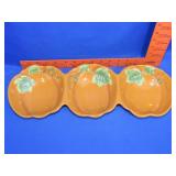 3 Section Pumpkin Serving Dish