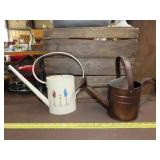 Two Metal Watering Cans