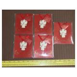 Five Lenox Angel Charm Pins
