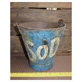 Painted Metal Bucket