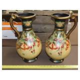 Pair of Decorative Tuscan Style Pitchers - 16"