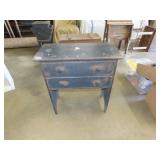 Painted Distressed 2 Drawer Stand