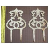 Pair of Cast Iron Yard Stakes