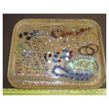 Tray Lot of Costume Jewelry