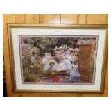Ladies In The Garden Framed Print 43x32