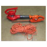Electric Hedge Timmer / Leaf Blower / Drop Cord