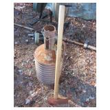 Galvanized Dispensing Can & Ax