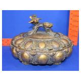 Decorative Storage Bowl w/ Lid - 10"