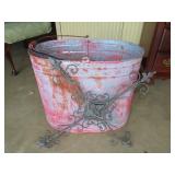 Metal Bucket & Cross