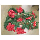 Lot of Christmas Wreaths & Greenery
