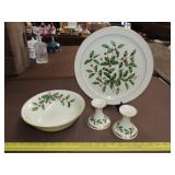 Four Pieces of Lenox Holly Berry