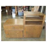 Wood Step Down Cabinet