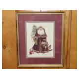Brenda Paris Tustian Signed Santa Print