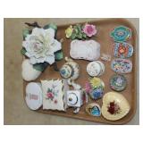 Tray Lot of Trinket Boxes